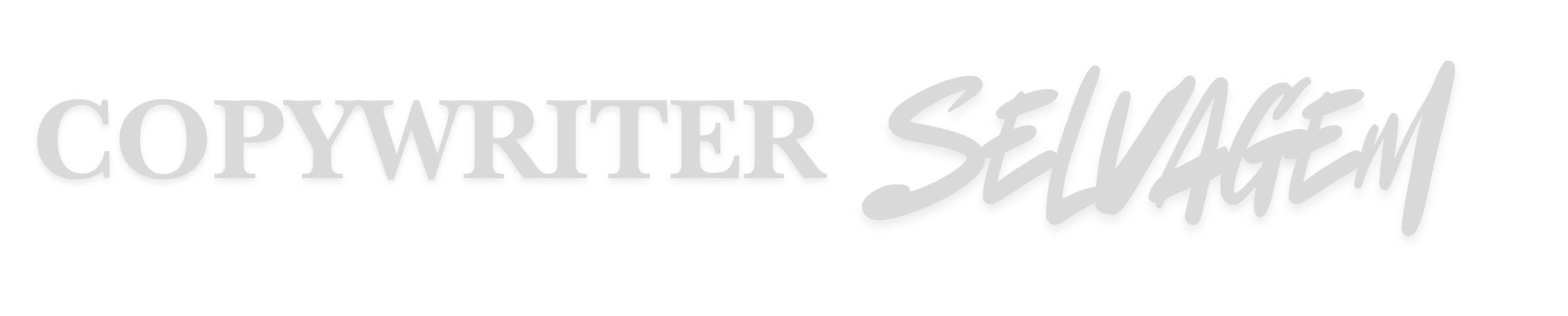 Copywriter Selvagem, logo cinza